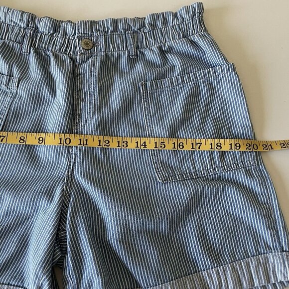 There Abouts Shorts Youth 18.5 P Plus Light Blue Pull On Shorts Striped Pockets - Picture 10 of 13